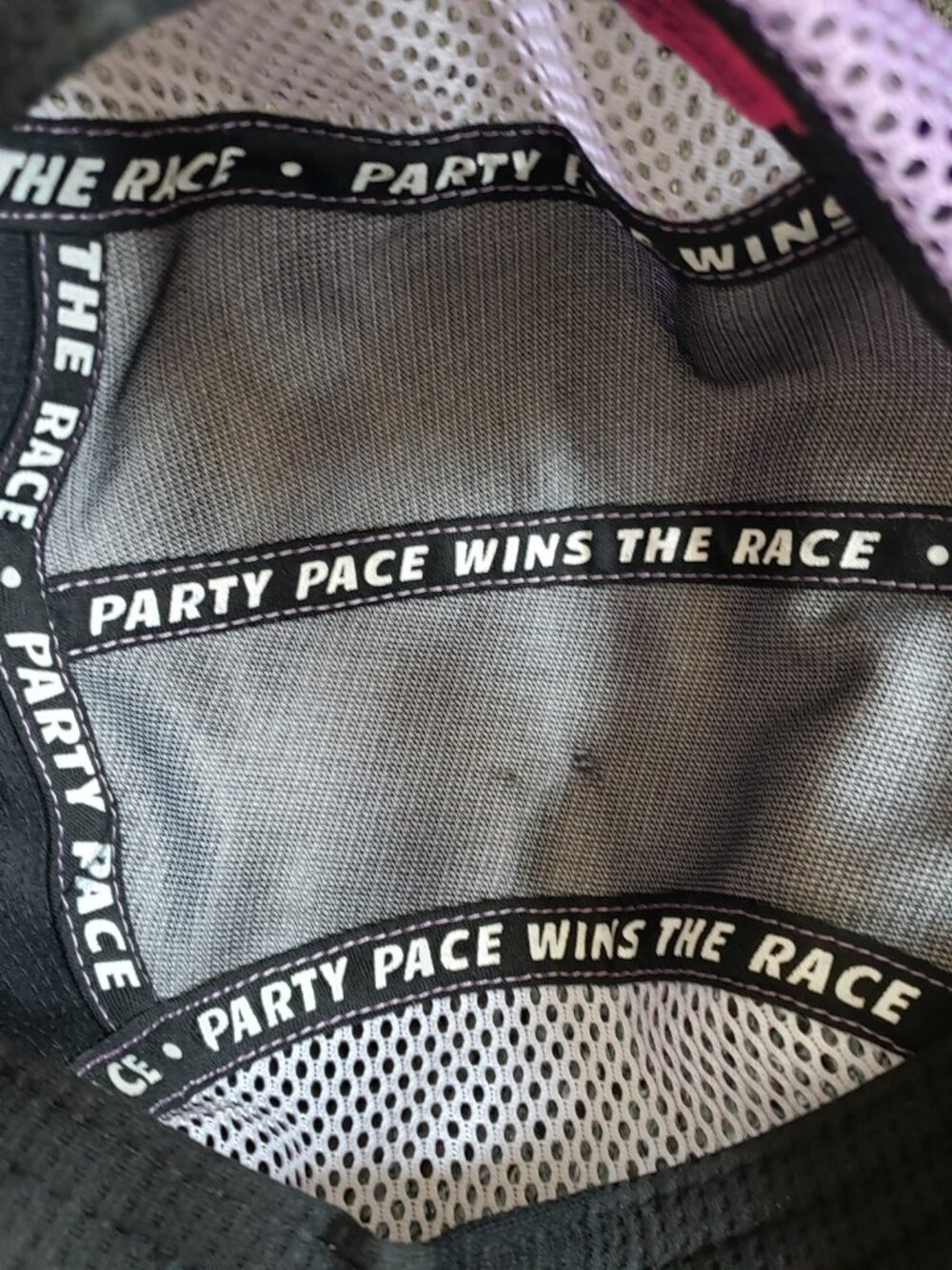 RNNR 5 Panel Running Hat, Purple Distance Cap, All Luck Rabbit, Buckle Strapback - Picture 5 of 6